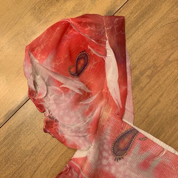 NWT Lapis Pink Paisley Square-Neck Dress one size - Picture 8 of 11